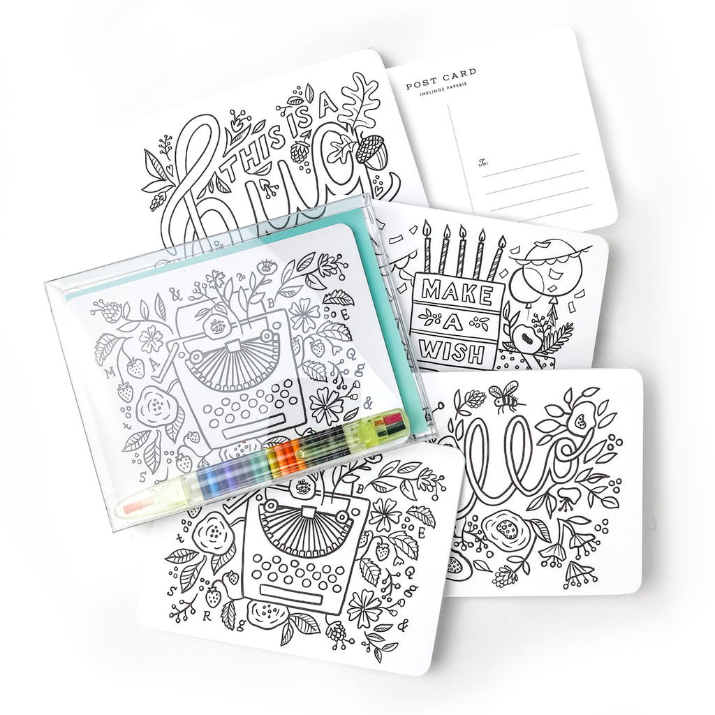 Bundle: Color-in Postcard Kits