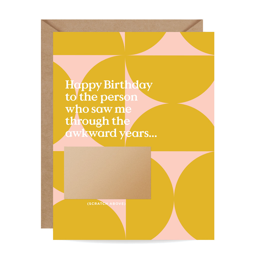 The Awkward Years Scratch-off Birthday Card