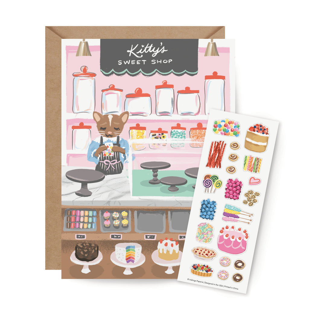 Sweet Shop Sticker Scene Card