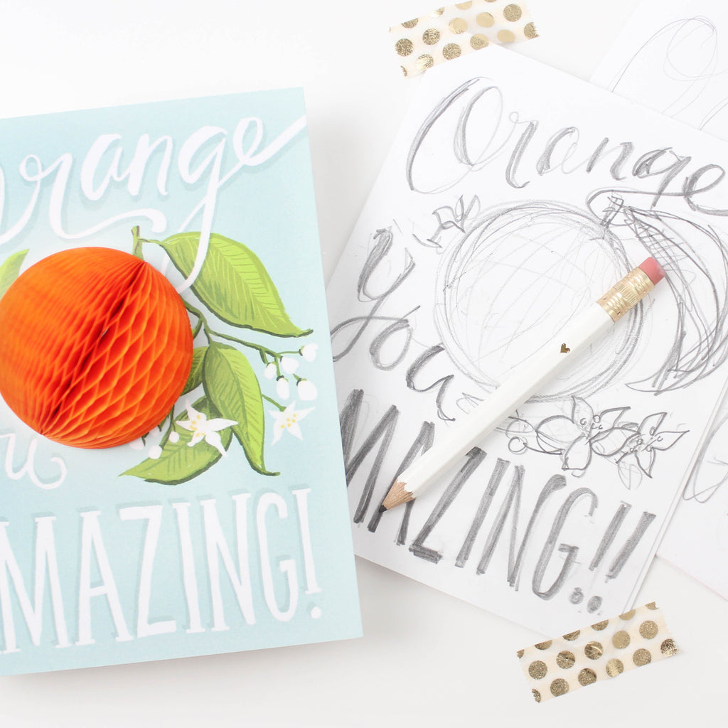 Orange Pop-up Card - Inklings Paperie