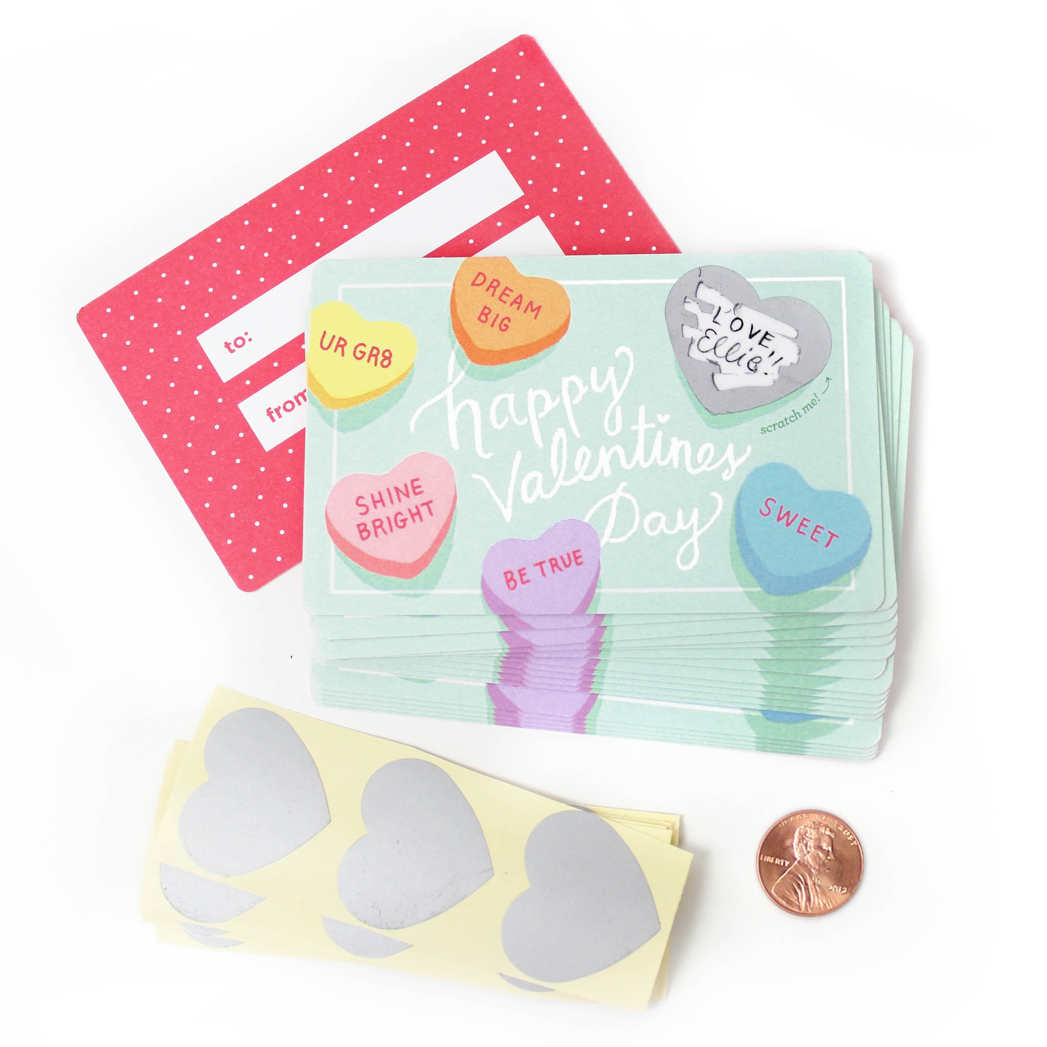 Scratch-off Valentine Cards - Sweethearts – Inklings Paperie