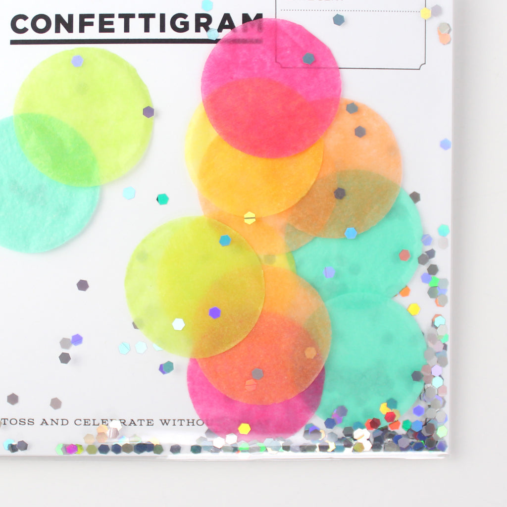 Confettigram, birthday, surprise, everyday card, glitter, congratulations, friendship, party