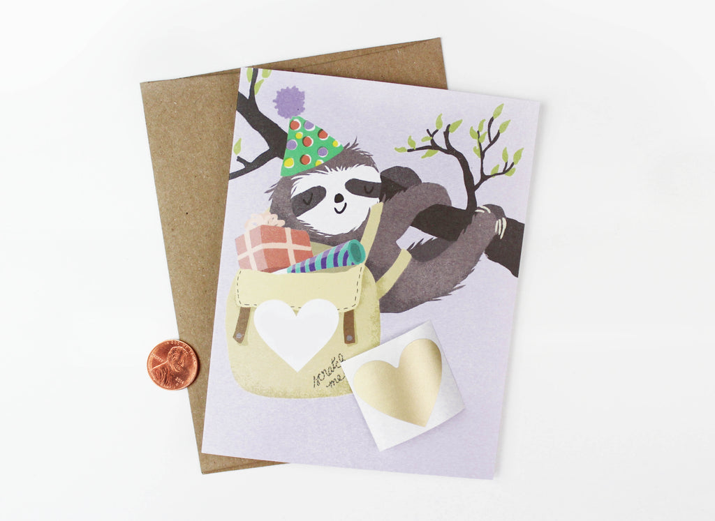 Sloth Scratch-off Card - Inklings Paperie