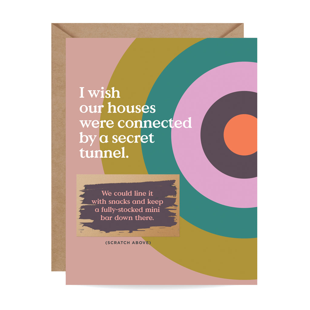 Secret Tunnel Scratch-off Friendship Card