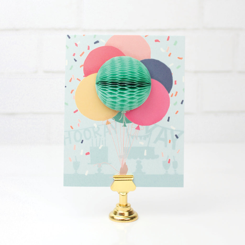 Balloon Bunch Pop-up - Inklings Paperie, mint balloon, pop-up card, birthday card, congratulations card, party, balloons, kid birthday, friendship, confetti
