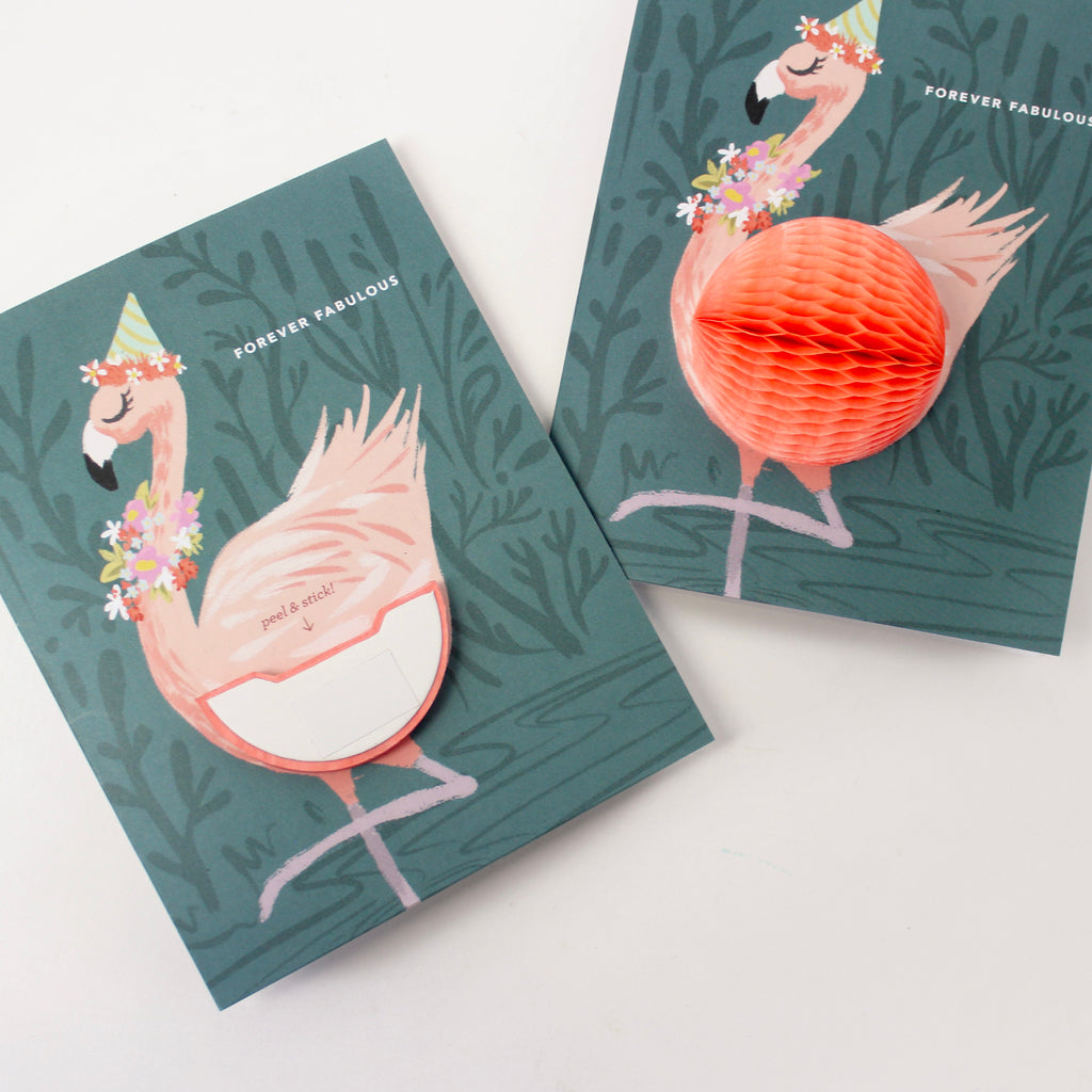 Pop-up Card - Flamingo Birthday