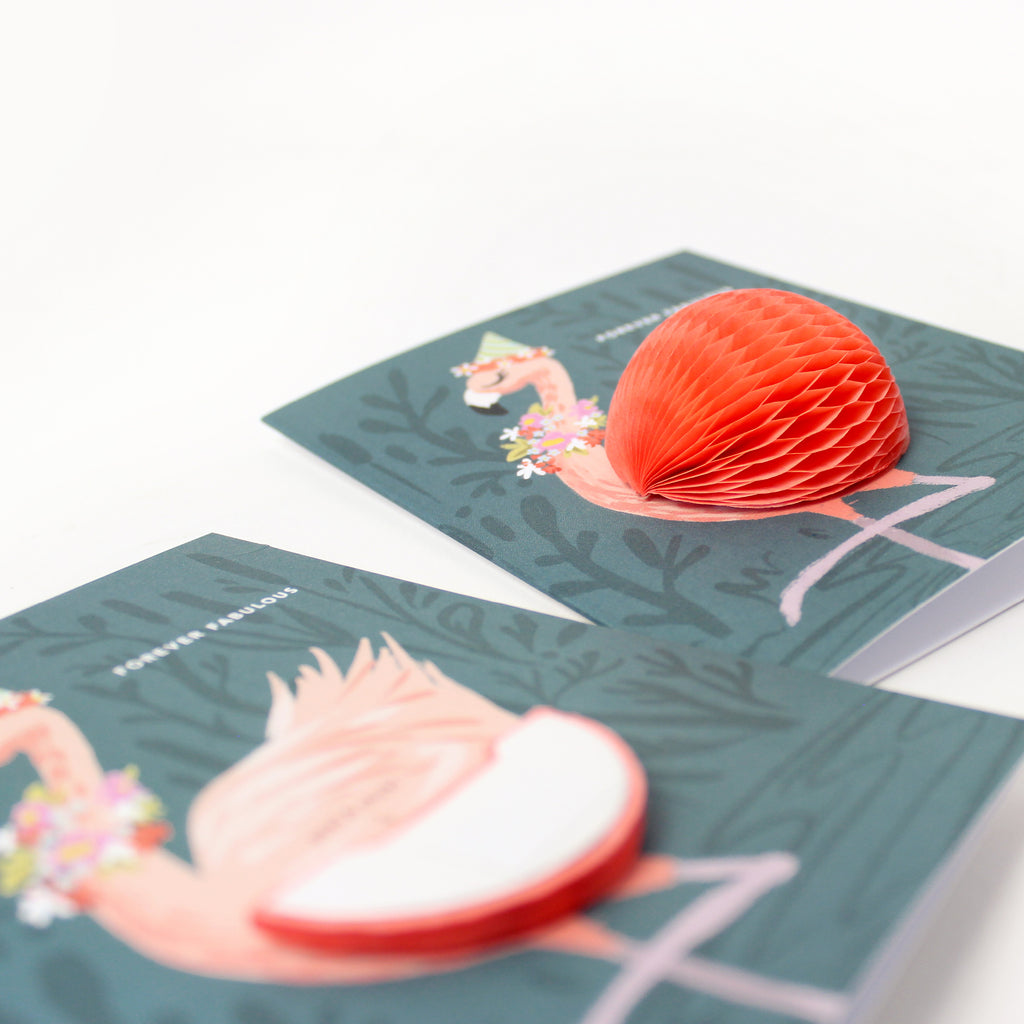 Pop-up Card - Flamingo Birthday