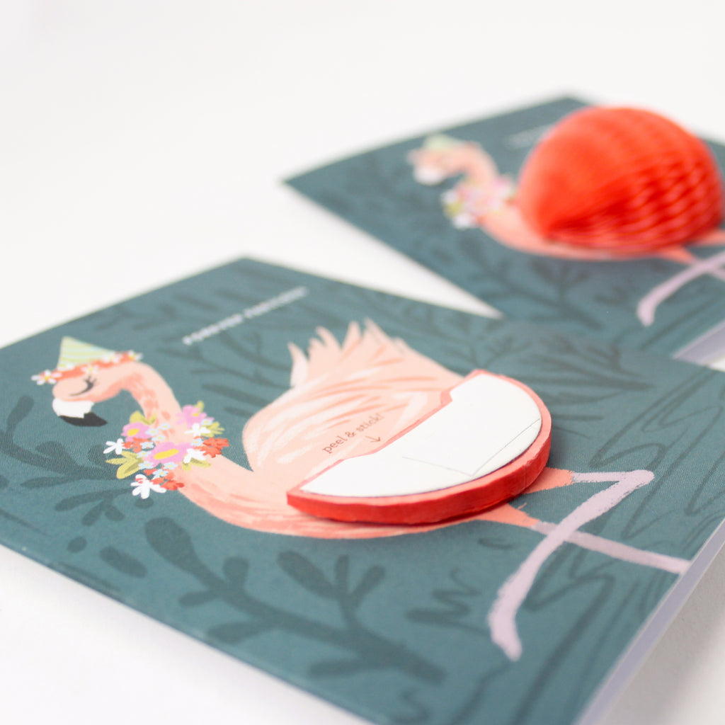 Pop-up Card - Flamingo Birthday