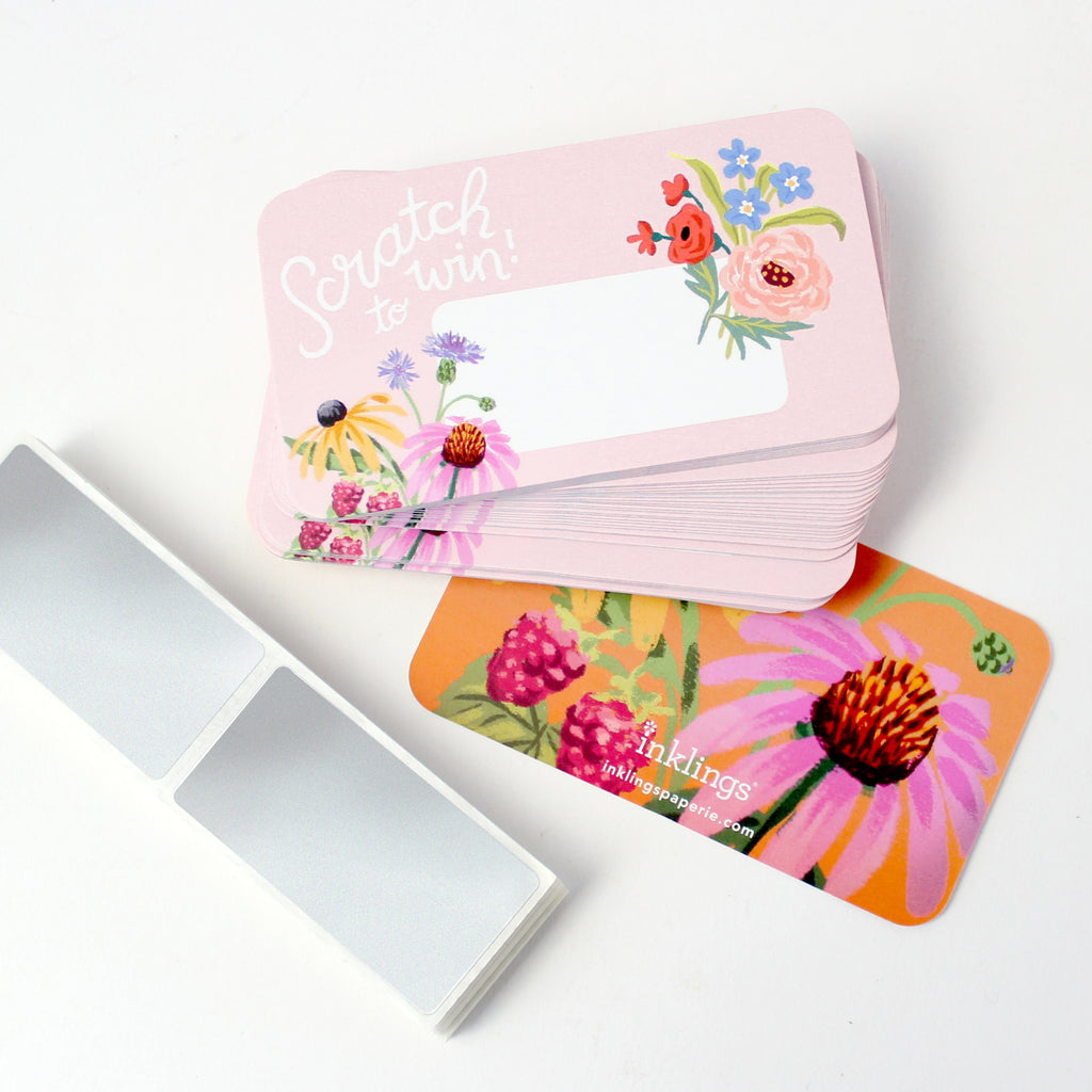 100 Customer Scratch Cards - Wildflowers