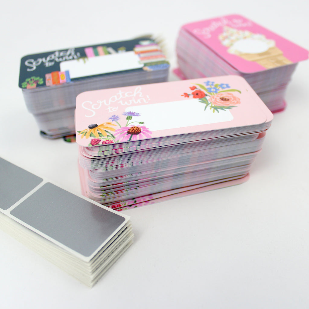 100 Customer Scratch Cards - Wildflowers