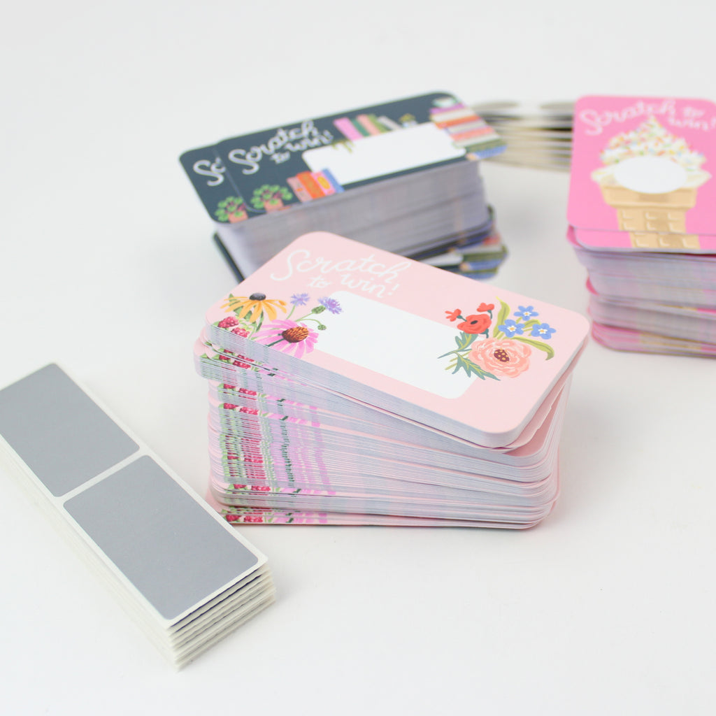 100 Customer Scratch Cards - Wildflowers