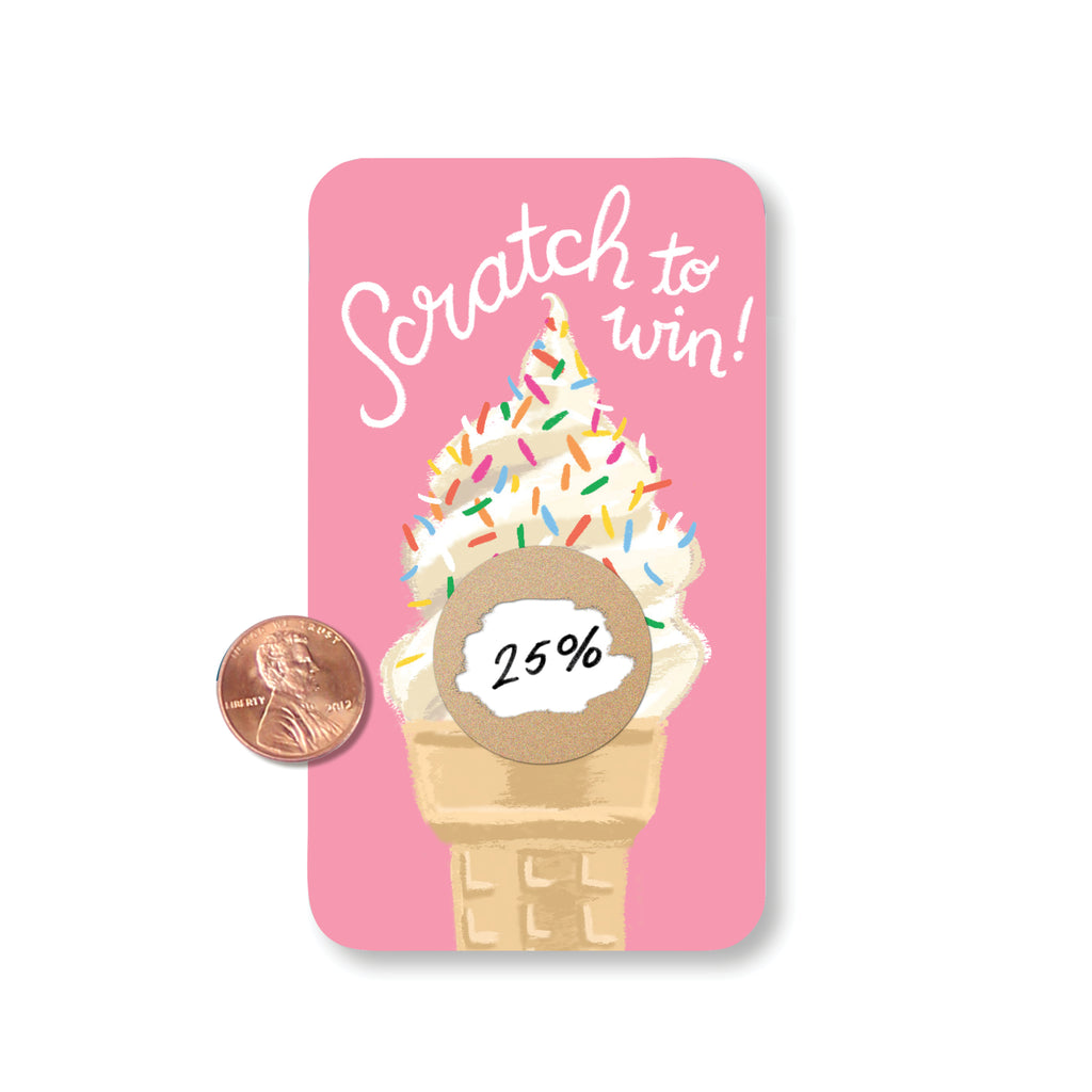 100 Customer Scratch Cards - Ice Cream