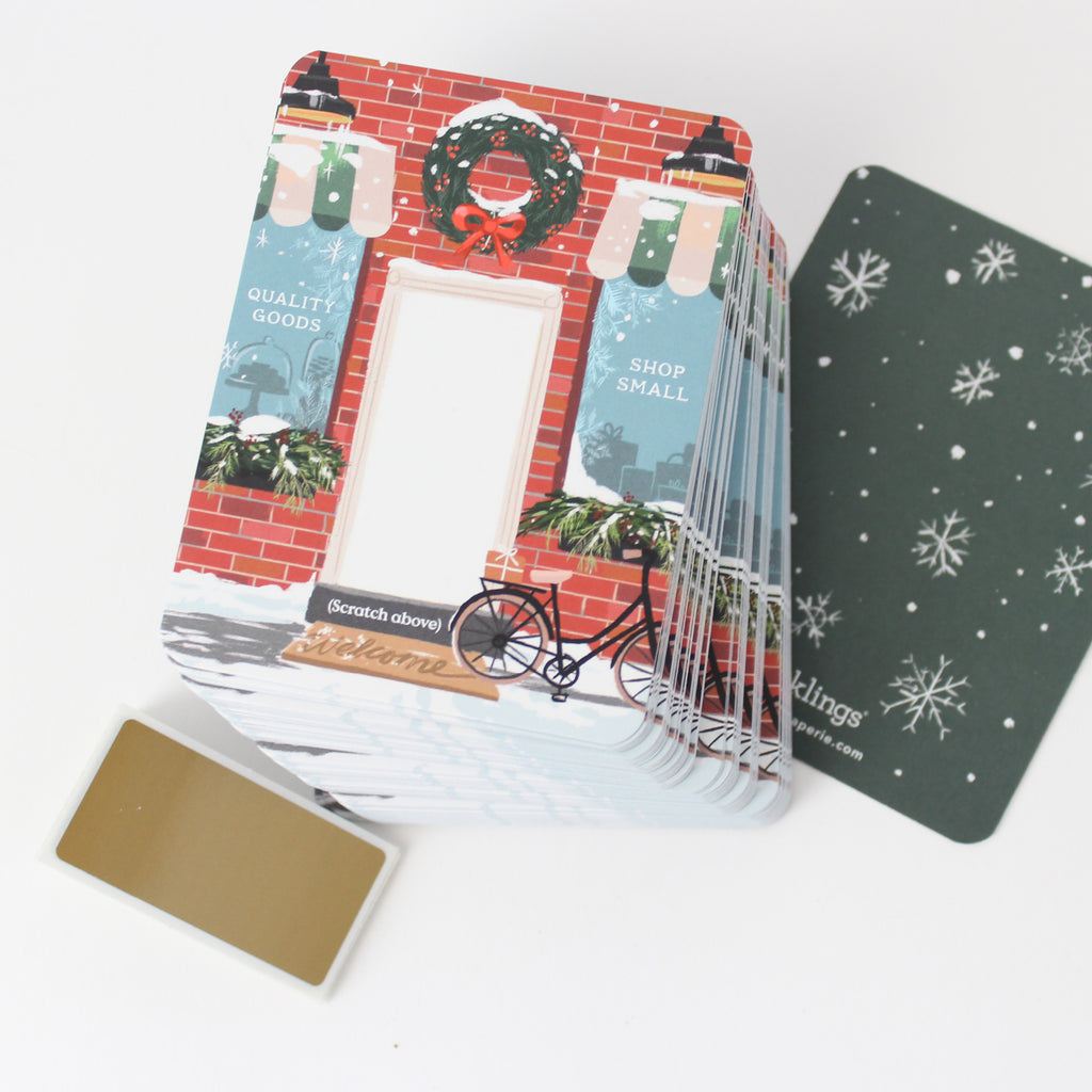 100 Customer Scratch Cards - Brick Winter Shop Small