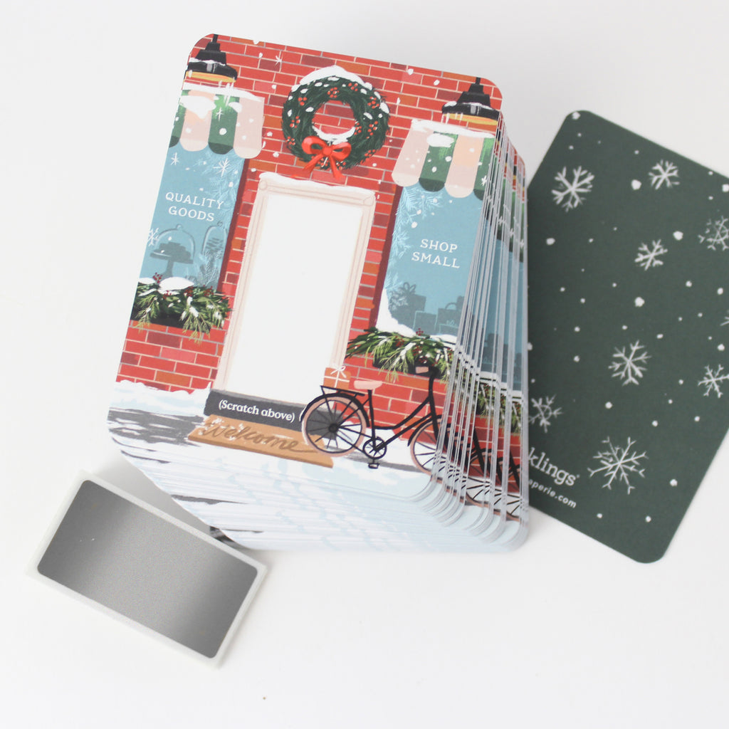 100 Customer Scratch Cards - Brick Winter Shop Small