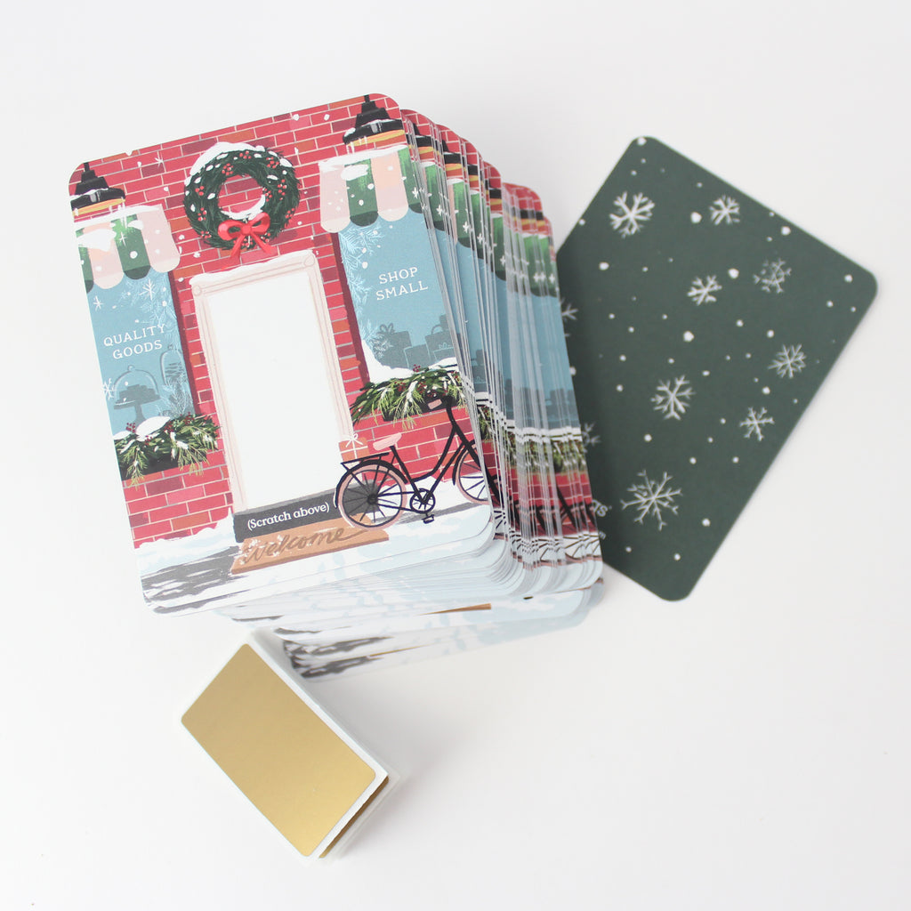 100 Customer Scratch Cards - Brick Winter Shop Small