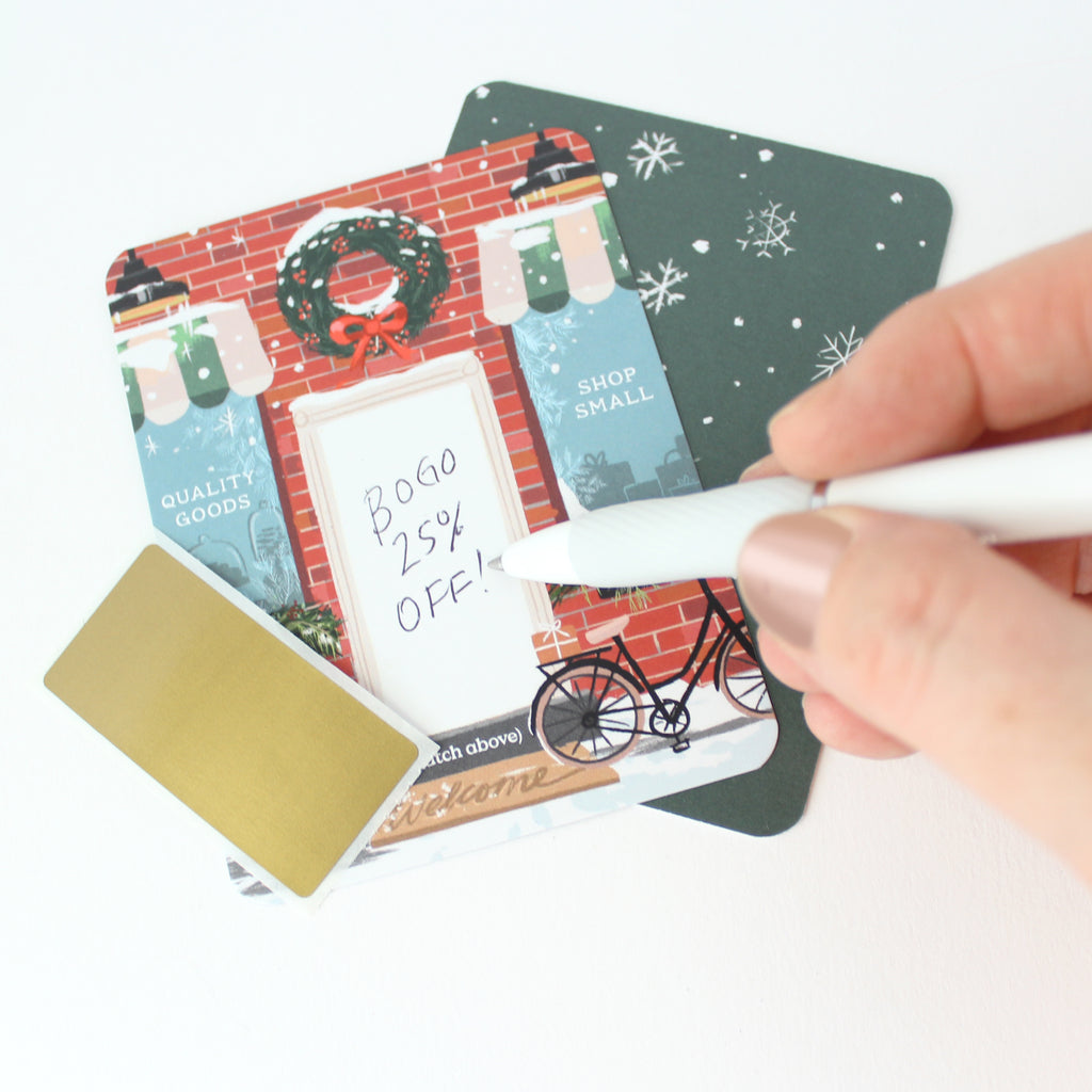 100 Customer Scratch Cards - Brick Winter Shop Small