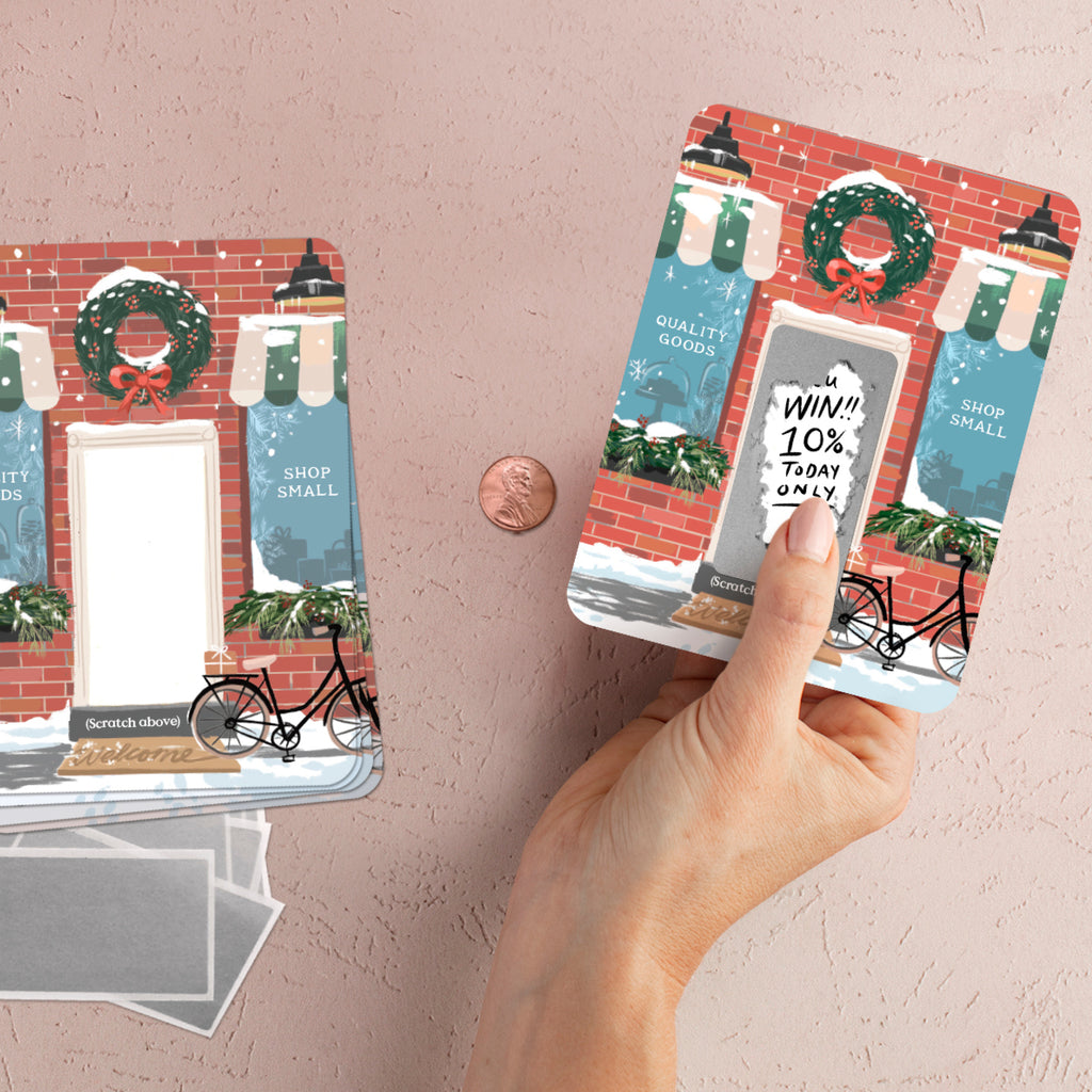 100 Customer Scratch Cards - Brick Winter Shop Small