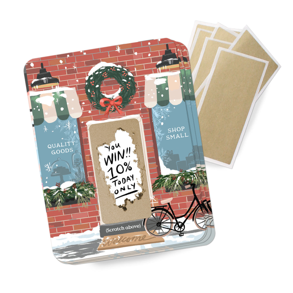 100 Customer Scratch Cards - Brick Winter Shop Small
