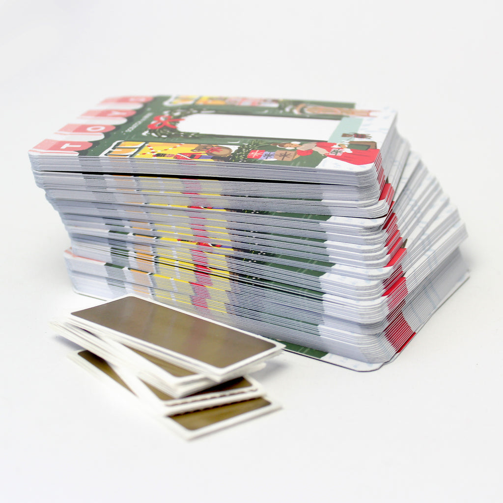 100 Customer Scratch Cards - Winter Toy Store