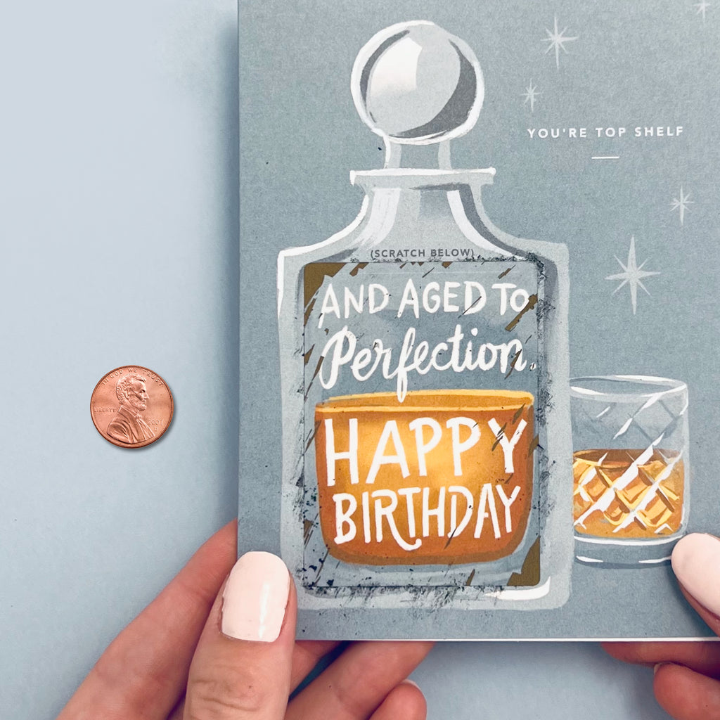Whiskey Scratch-off Birthday Card