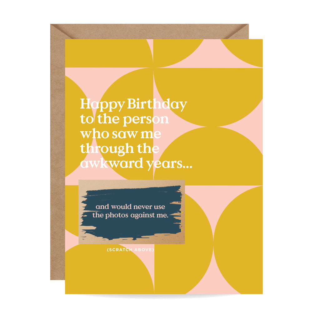 The Awkward Years Scratch-off Birthday Card