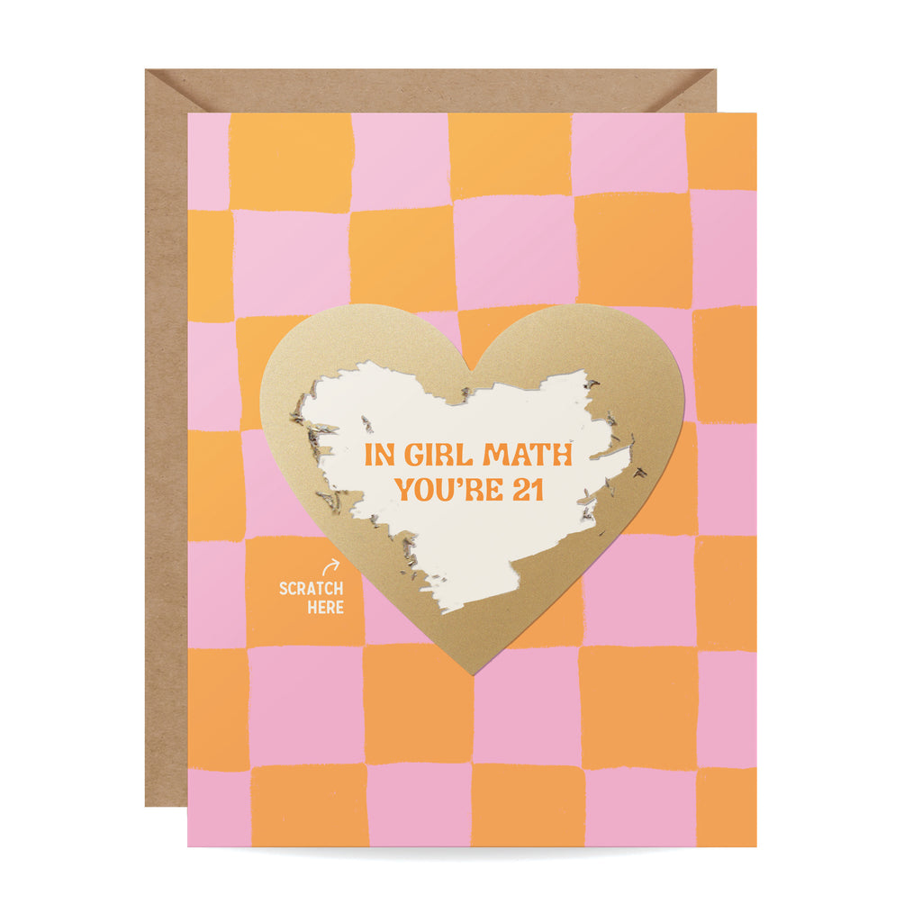 Scratch-off Card - Girl Math Birthday