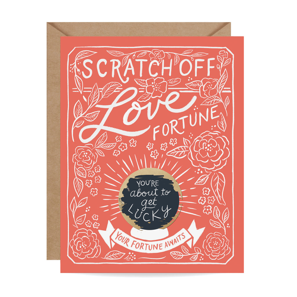 Floral Love Fortune Scratch-off Card