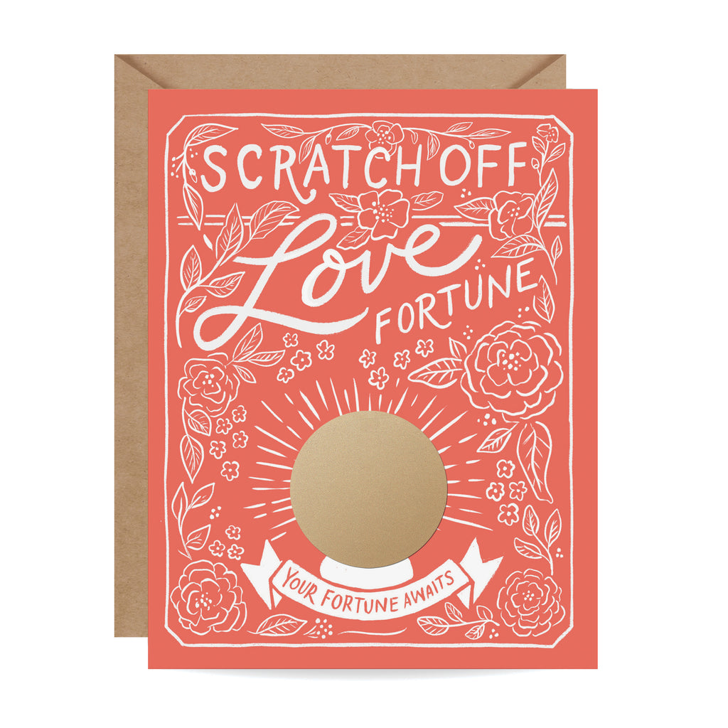 Floral Love Fortune Scratch-off Card