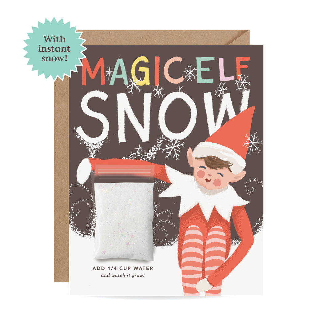 Magic Elf Snow Card