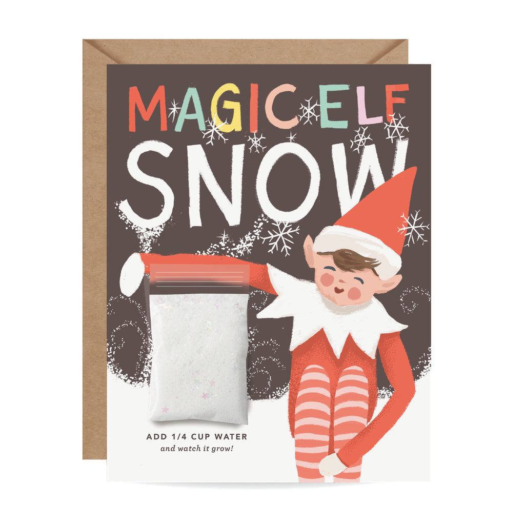 Magic Elf Snow Card