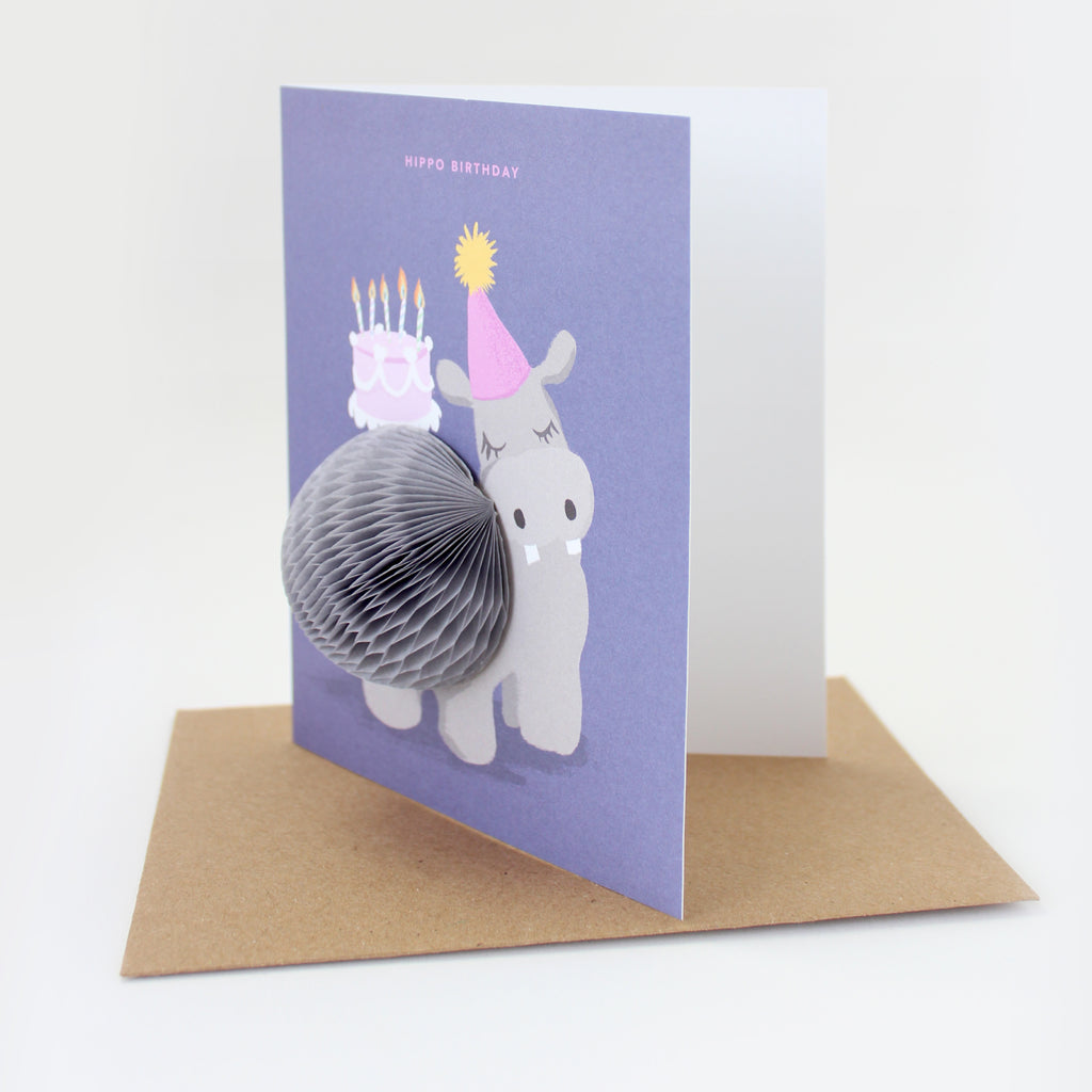 Pop-up Card - Hippo Birthday