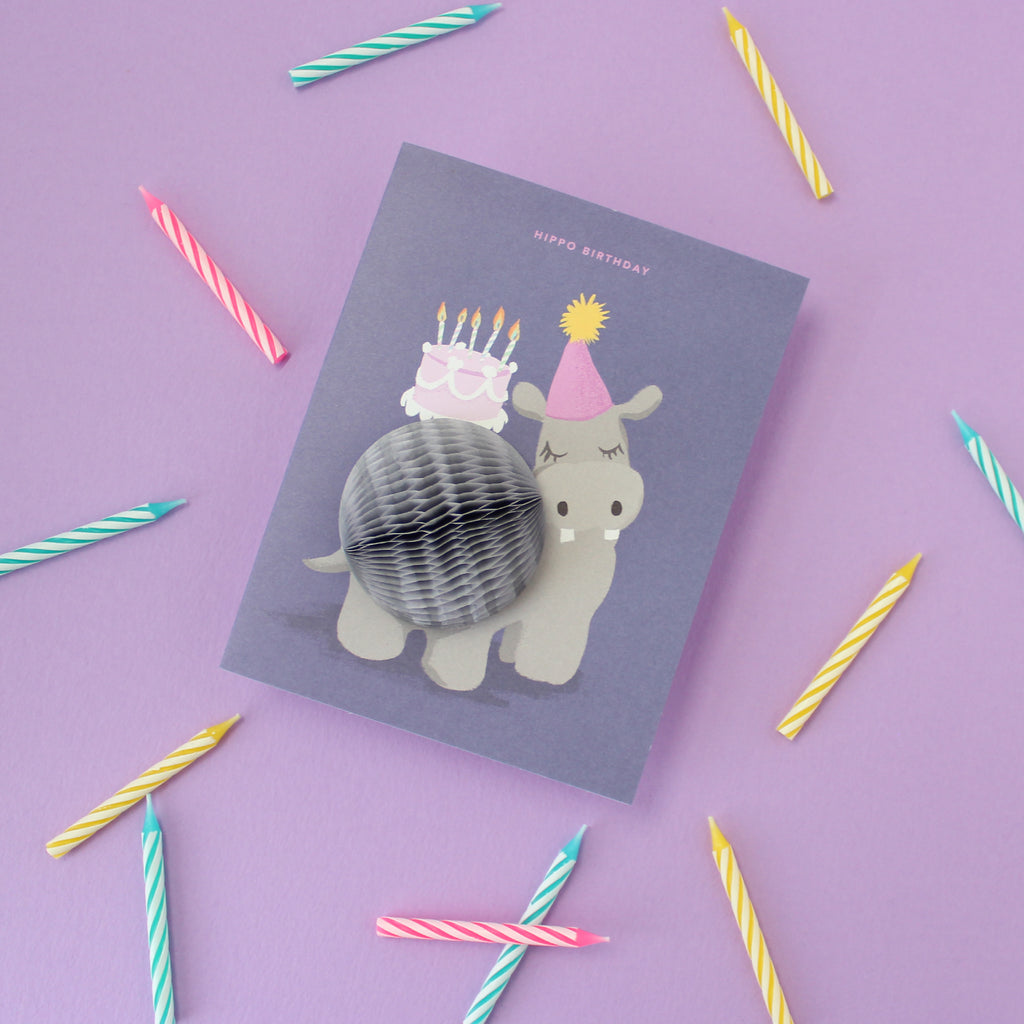 Pop-up Card - Hippo Birthday