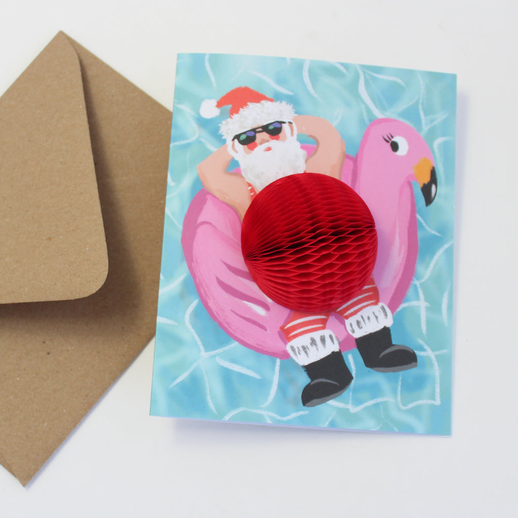 Pop-up Card - Swimming Santa