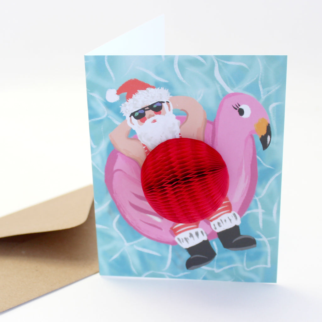 Pop-up Card - Swimming Santa