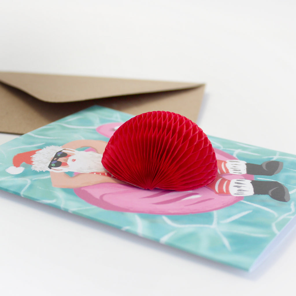 Pop-up Card - Swimming Santa