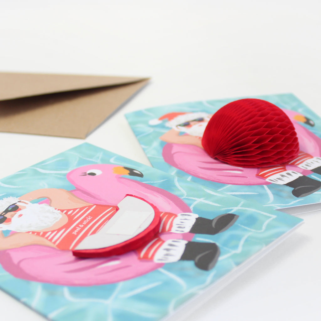 Pop-up Card - Swimming Santa