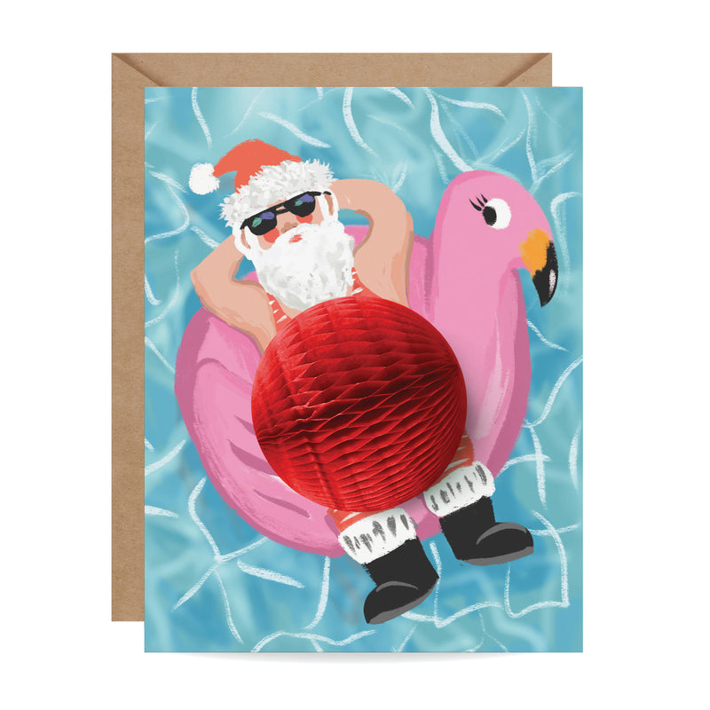 Pop-up Card - Swimming Santa