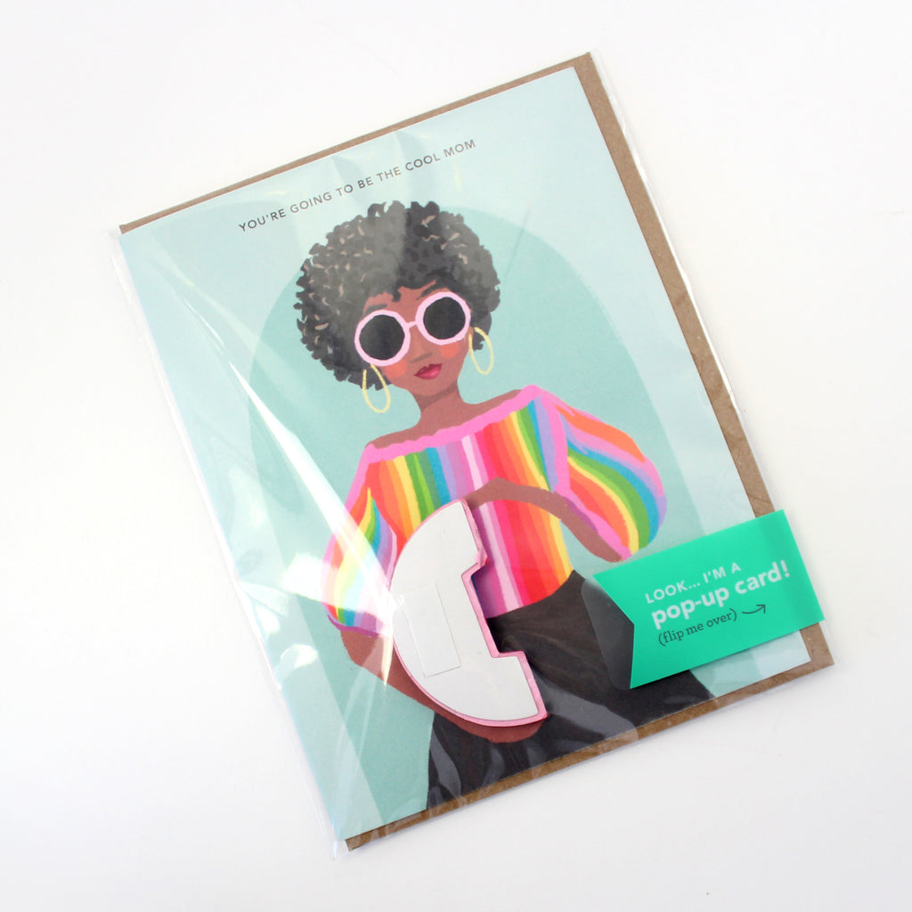 Pop-up Card - Black Cool Mom