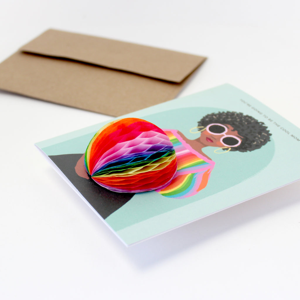 Pop-up Card - Black Cool Mom