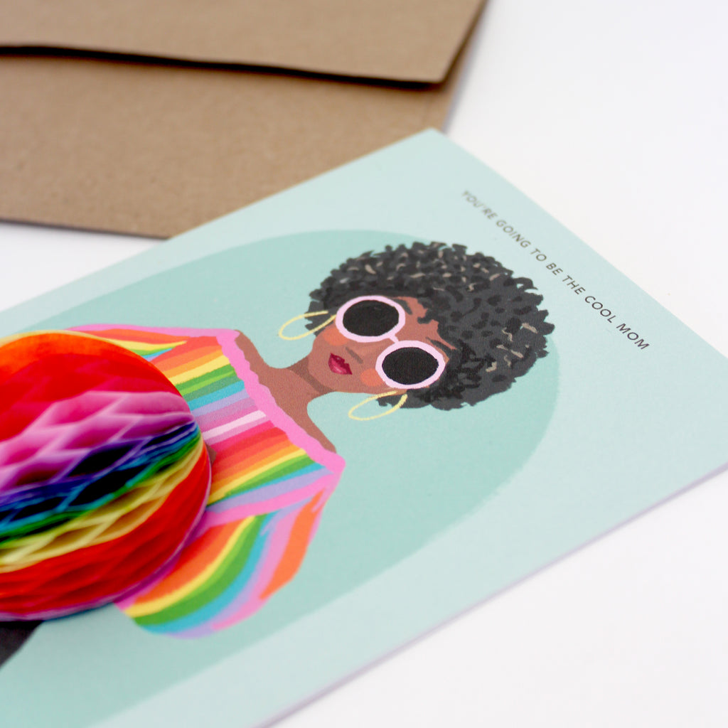 Pop-up Card - Black Cool Mom