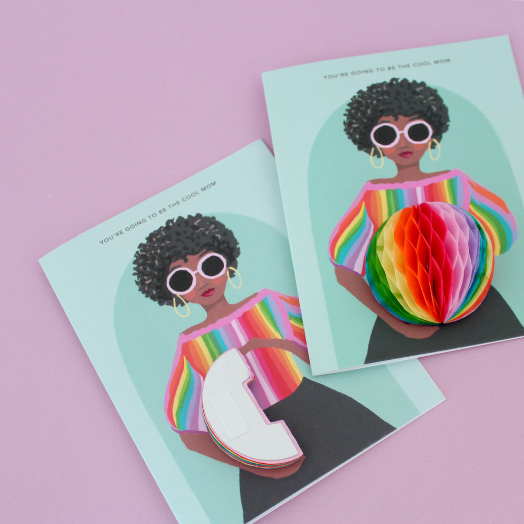 Pop-up Card - Black Cool Mom