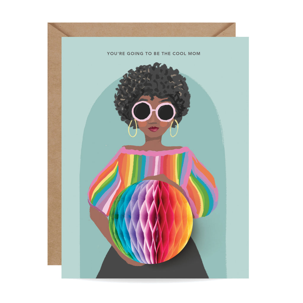 Pop-up Card - Black Cool Mom