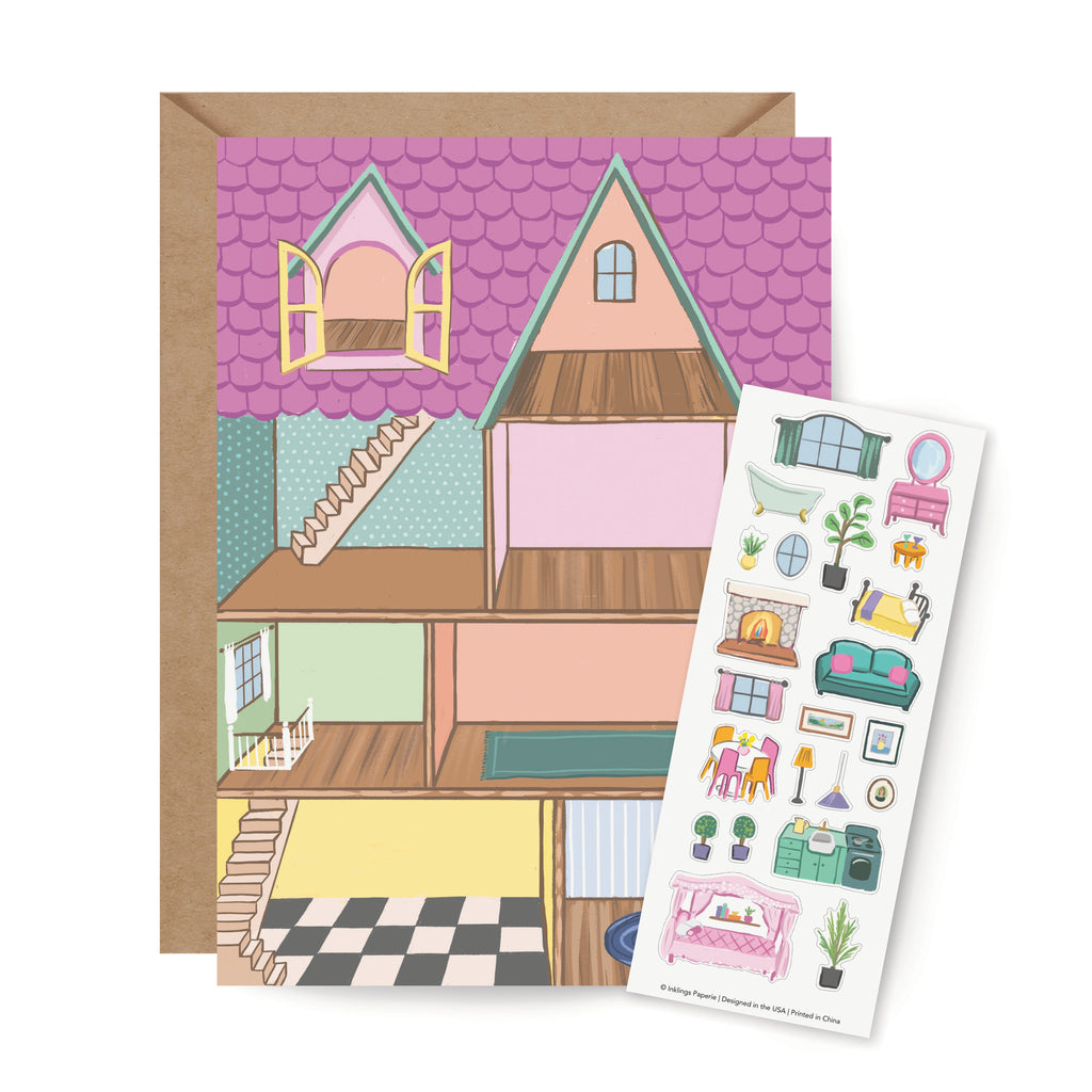 Dollhouse Sticker Scene Card