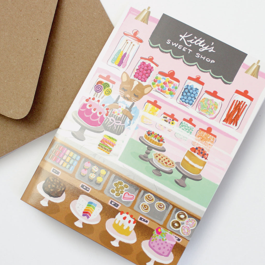 Sticker Scene Card - Sweet Shop