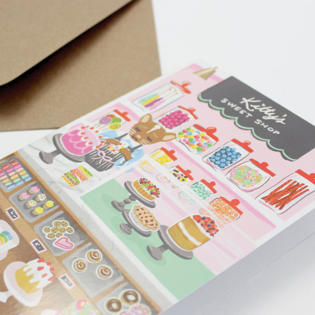 Sticker Scene Card - Sweet Shop