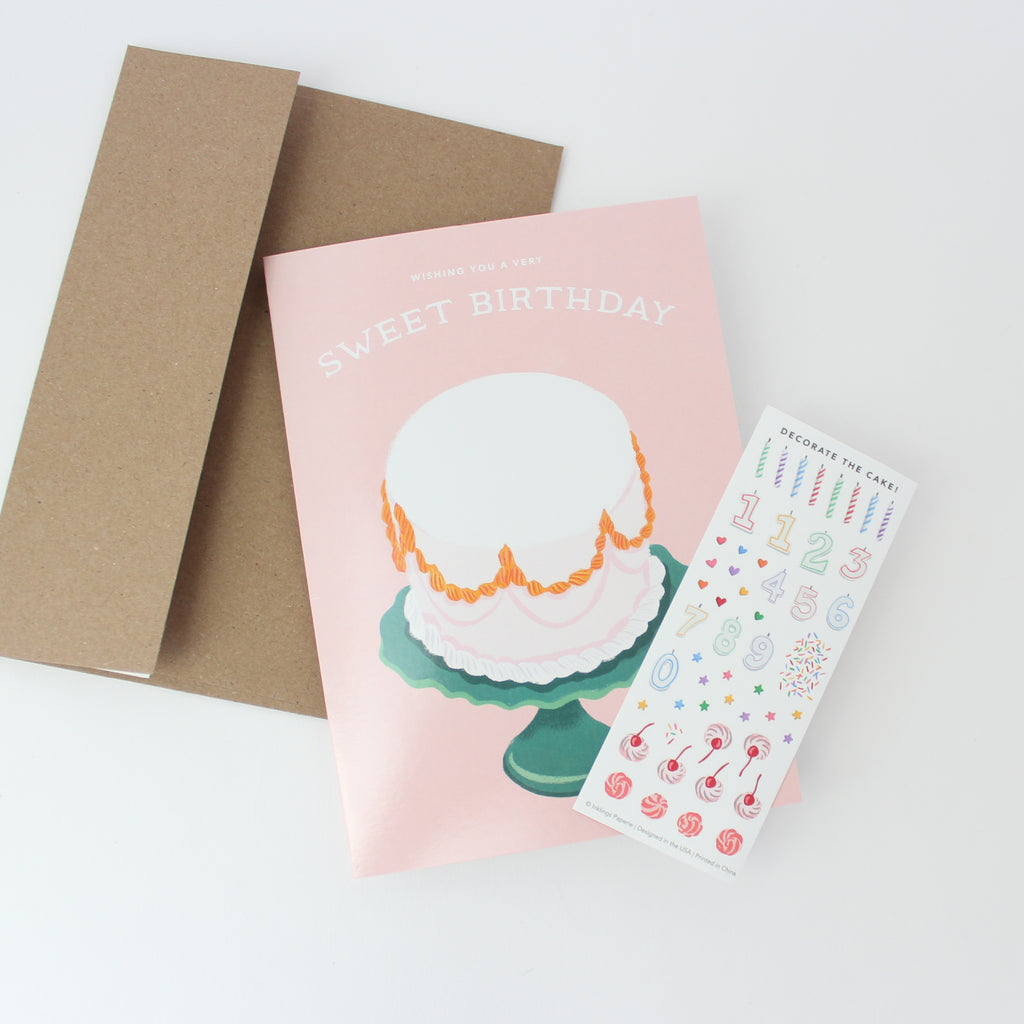 Sticker Scene Card - Decorate a Cake