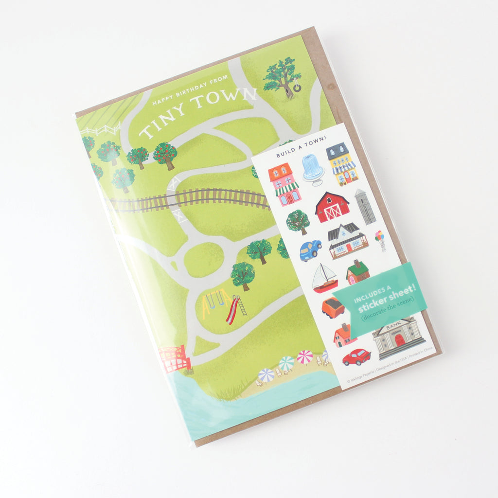 Sticker Scene Card - Tiny Town