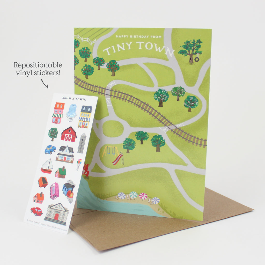 Sticker Scene Card - Tiny Town