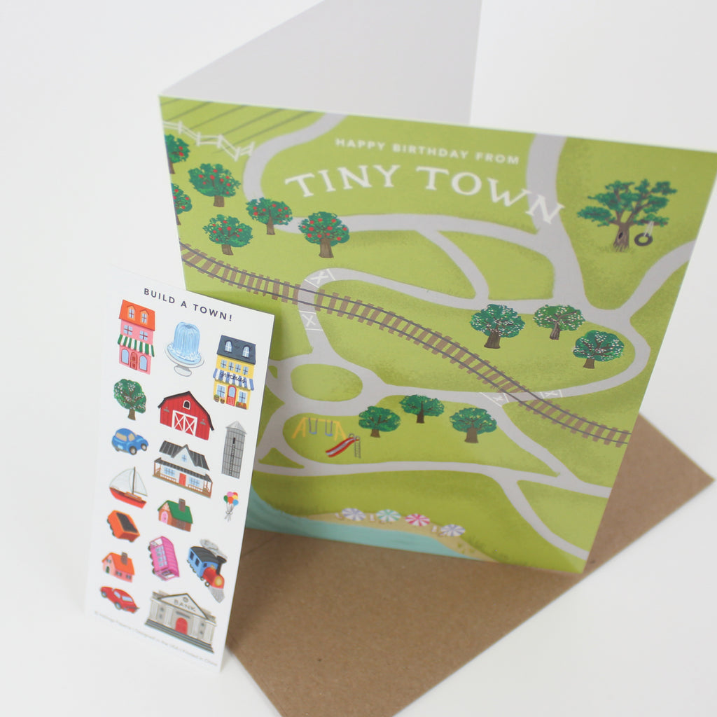 Sticker Scene Card - Tiny Town