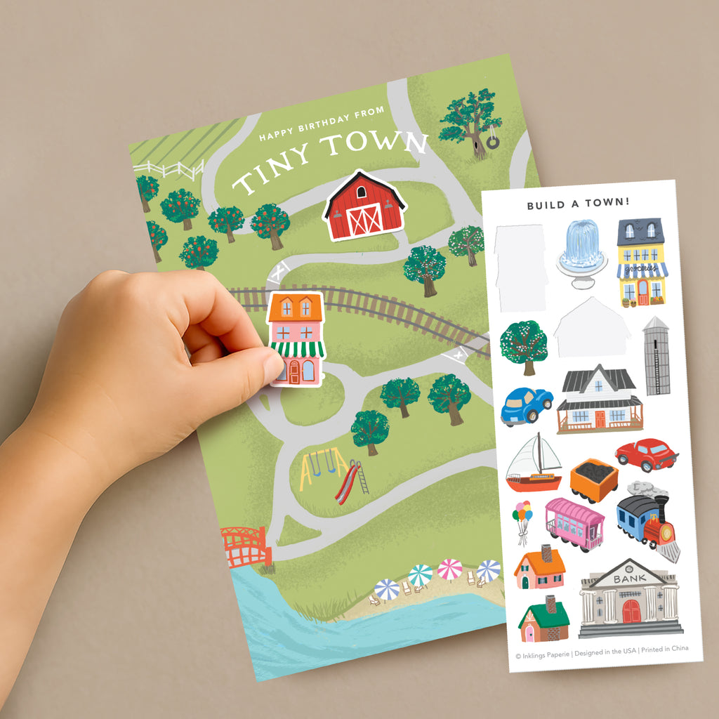 Sticker Scene Card - Tiny Town